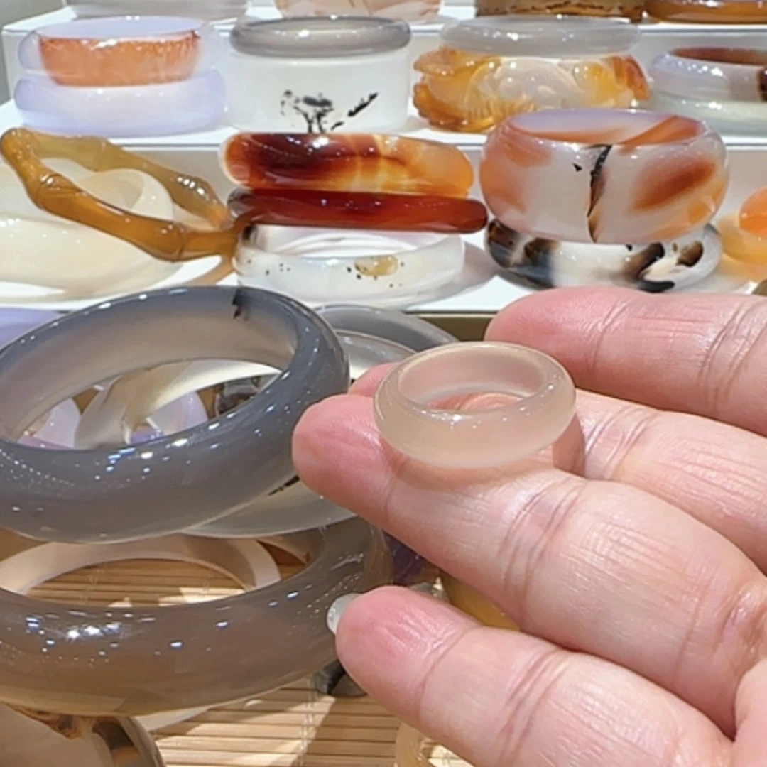 【闪购商品】玛瑙/玉髓戒指未镶嵌L*?