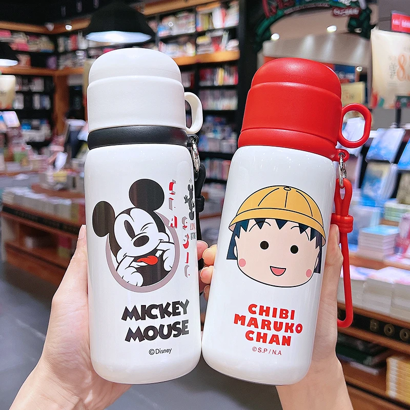 草莓熊儿童保温杯女生高颜值可爱吸管水杯小学生上学卡通杯子