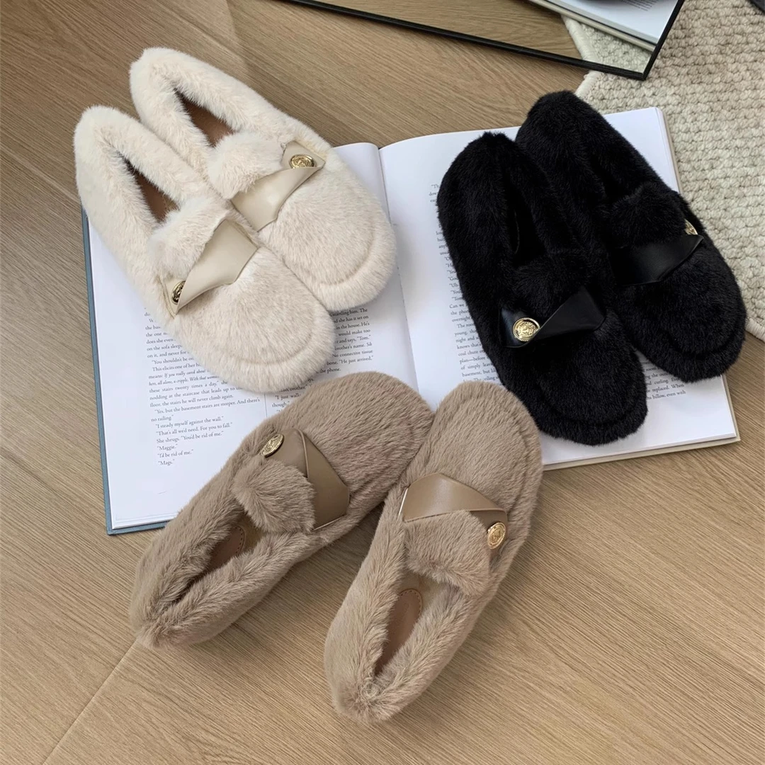 回力瑞厚底内增高白色棉鞋女秋冬外穿懒人加绒豆豆鞋平底保暖单鞋