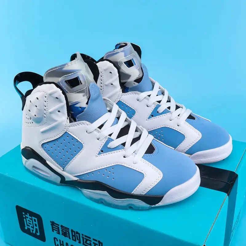 AJ6篮球鞋男款大童大码秋冬皮面耐磨青少年初中生儿童莆田6篮球鞋