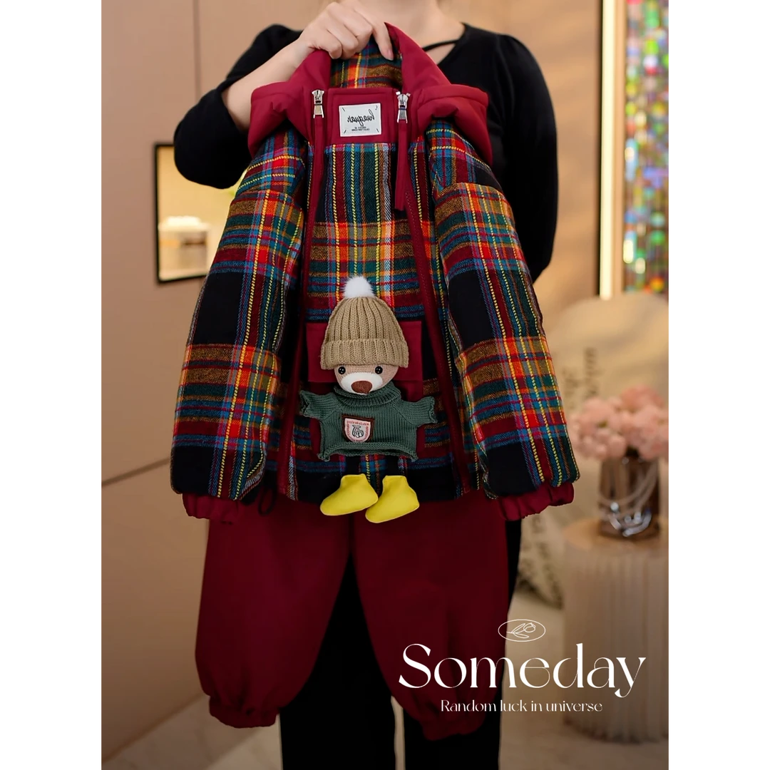 女童冬季加厚夹棉两件套2024新款中大童休闲套装