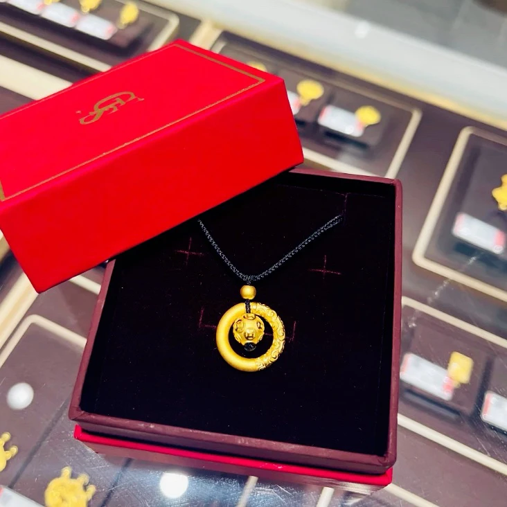 合金项链 平安扣女款转运珠项链！时来运转，好运连连！金色情侣项坠