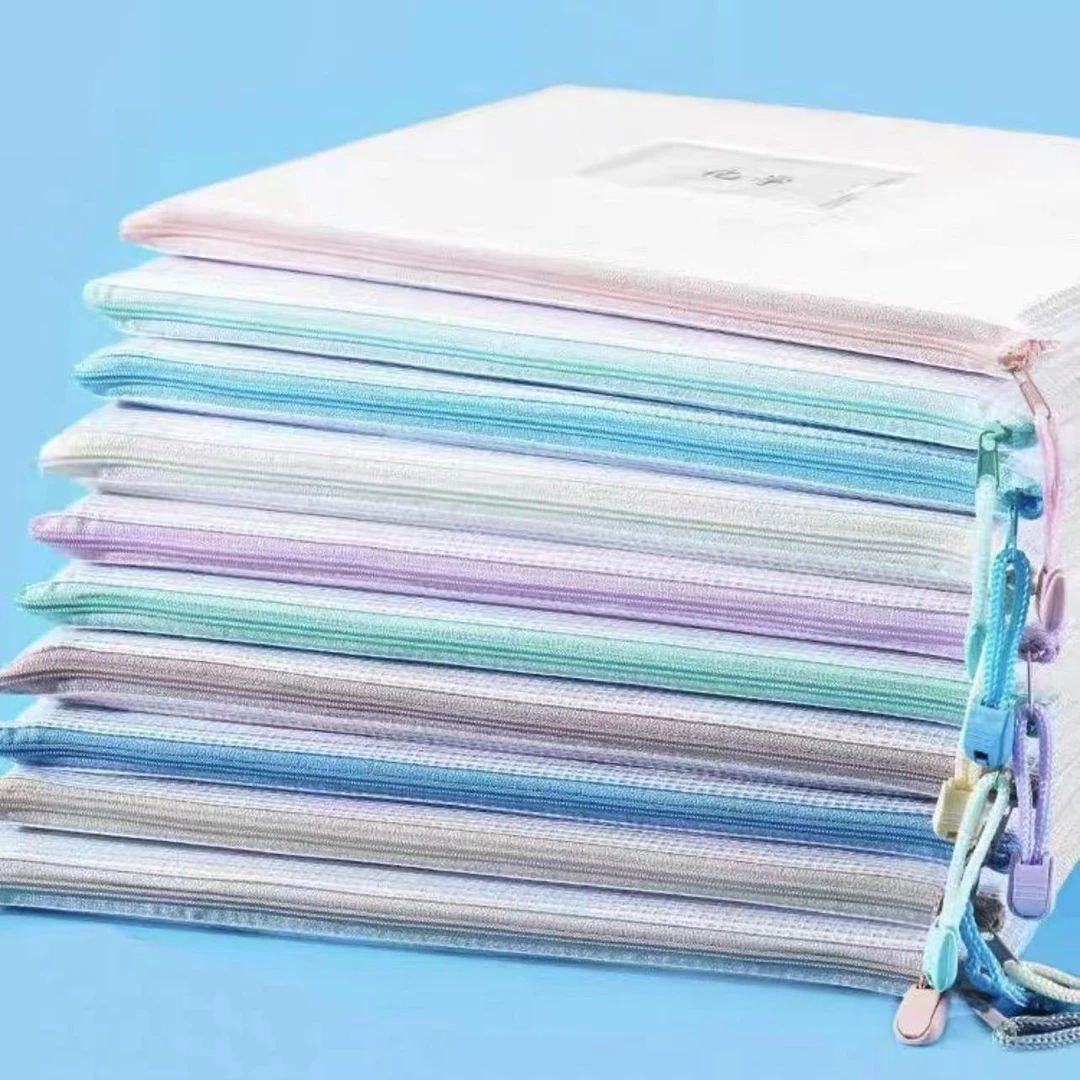 S-9004   柏逸A4彩色拉边袋拉链袋（款式随发）