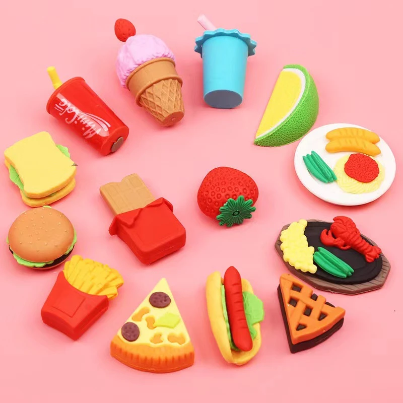 蛋糕食物橡皮可拆卸儿童礼物橡皮擦可爱批发创意橡皮擦3D橡皮