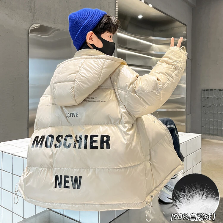 男童羽绒服冬季2023新款中大儿童免洗上衣痞帅炸街男孩加厚外套潮