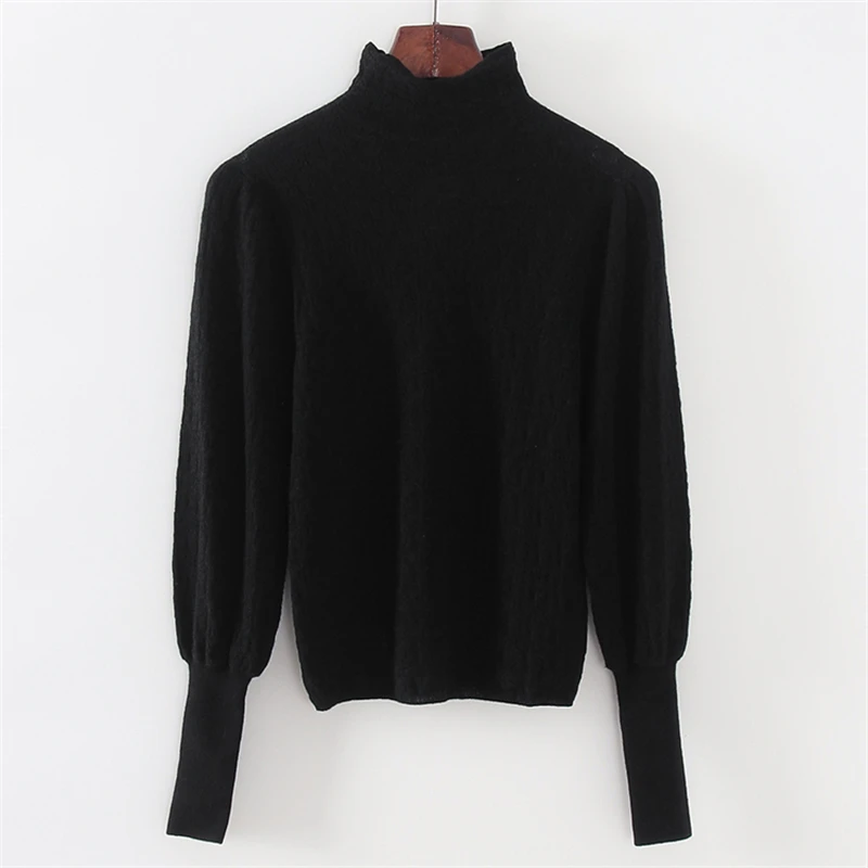 Z379泡泡袖无缝打底衫