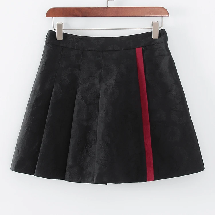 L288国风百褶裙  鸟撤柜剪牌