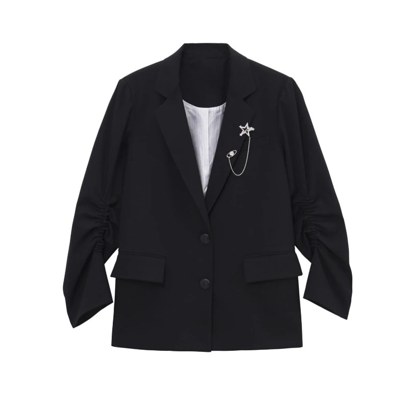 Z226时尚抽皱西装