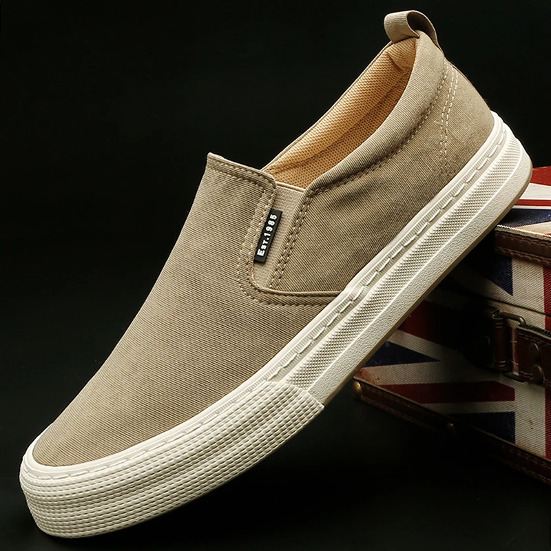 24818 秋季男士帆布鞋休闲百搭透气潮流舒适软底布鞋时尚低帮男鞋