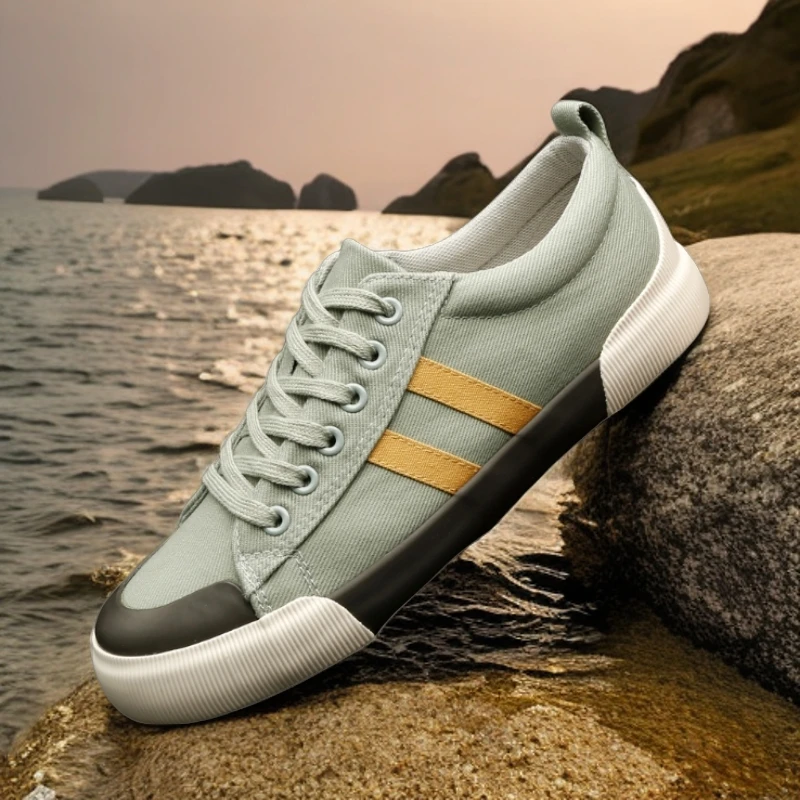 男士薄款帆布鞋夏季透气百搭低帮潮鞋时尚韩版舒适软底平底板鞋