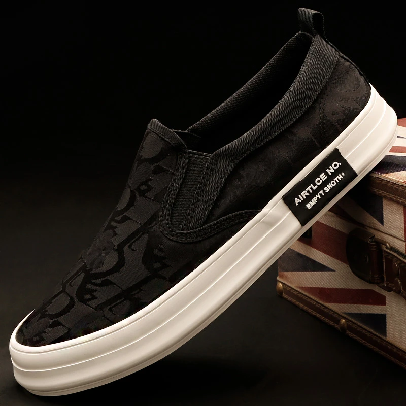 23829 男士春夏时尚百搭潮鞋休闲透气软底布鞋韩版潮流一脚蹬男鞋