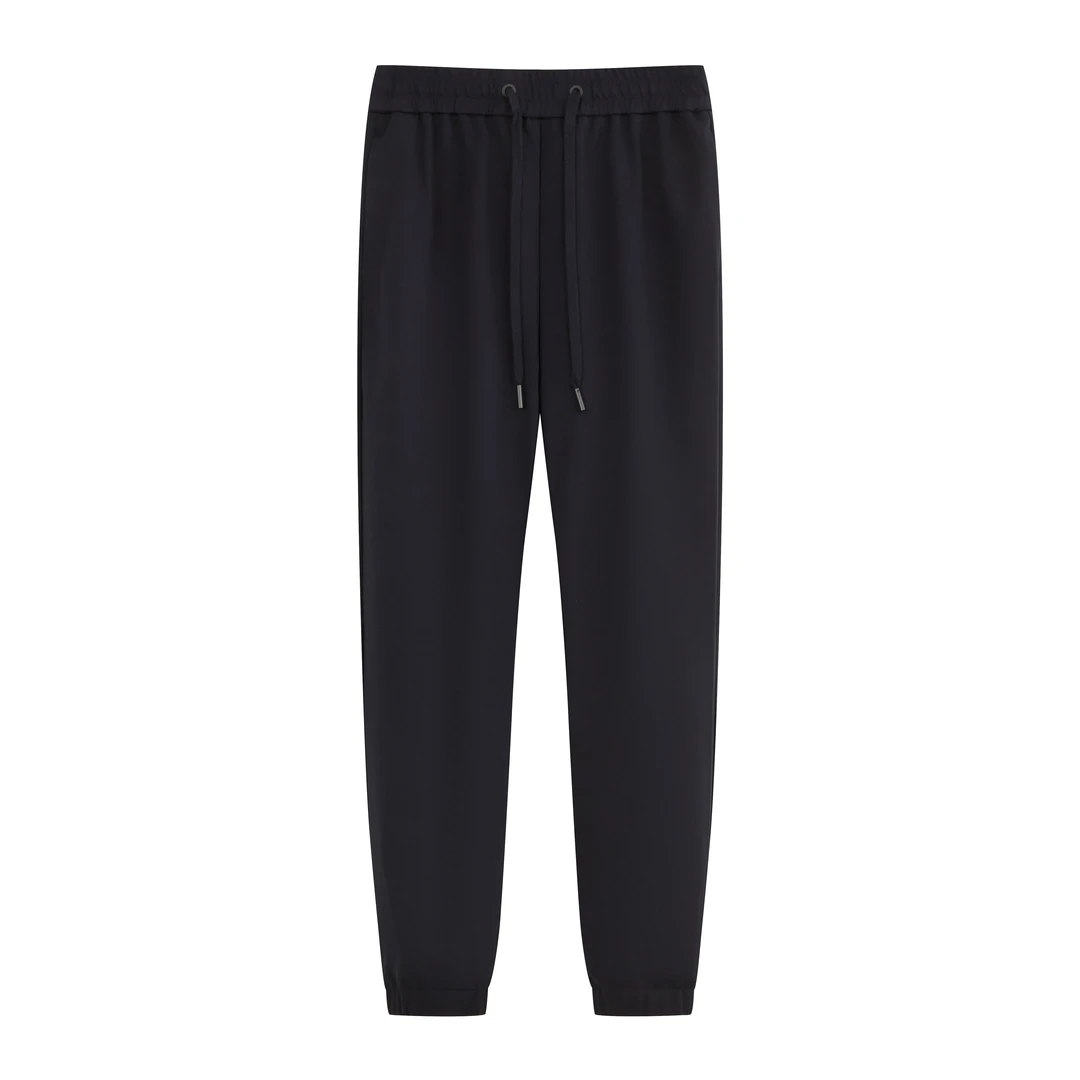 2024秋装新款男装松紧腰中腰束脚收口休闲裤运动裤