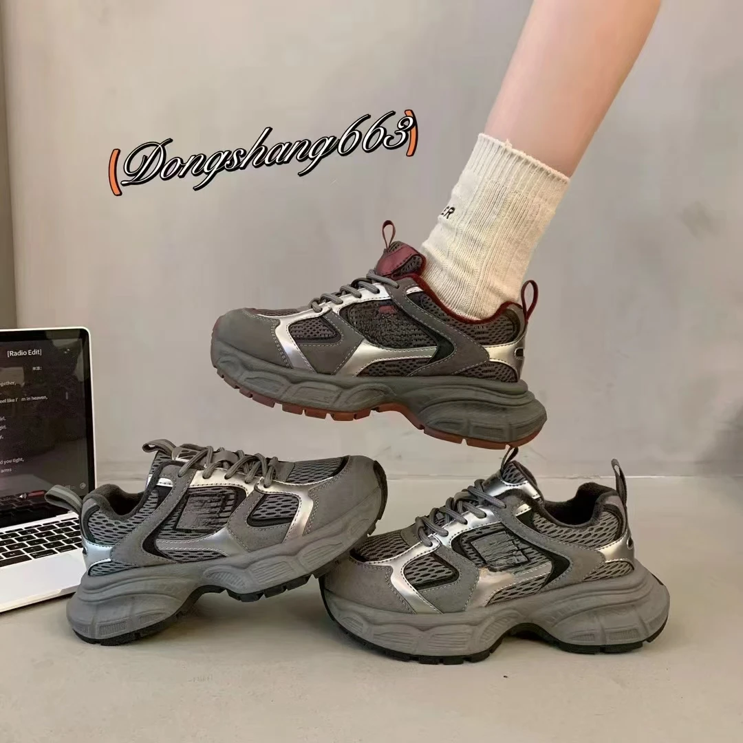 格调美美 663 冬季新款加绒休闲老爹鞋