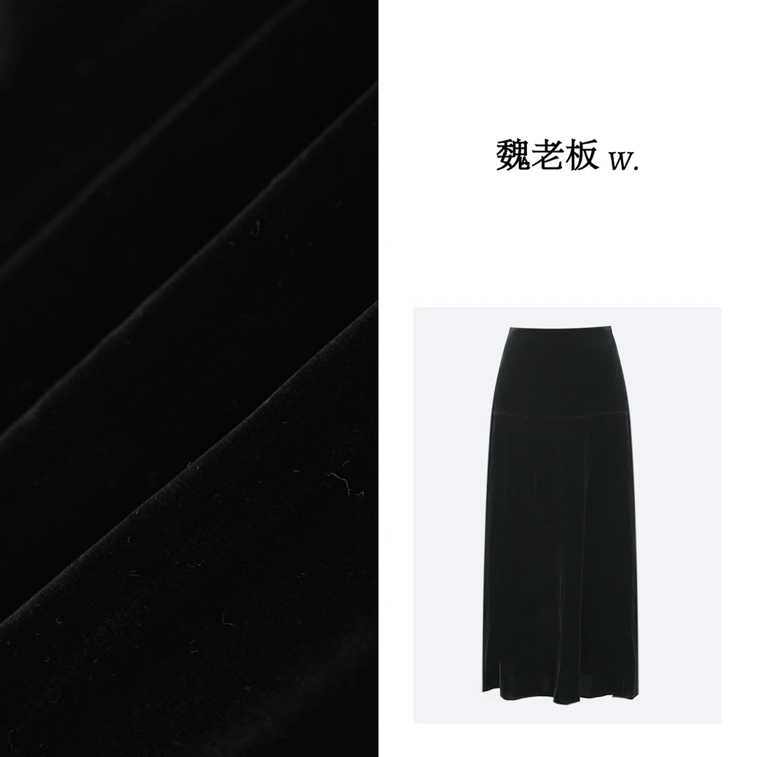 W.Diva【海上花】春季桑蚕丝真丝优雅高腰大摆伞裙半裙3K1915835