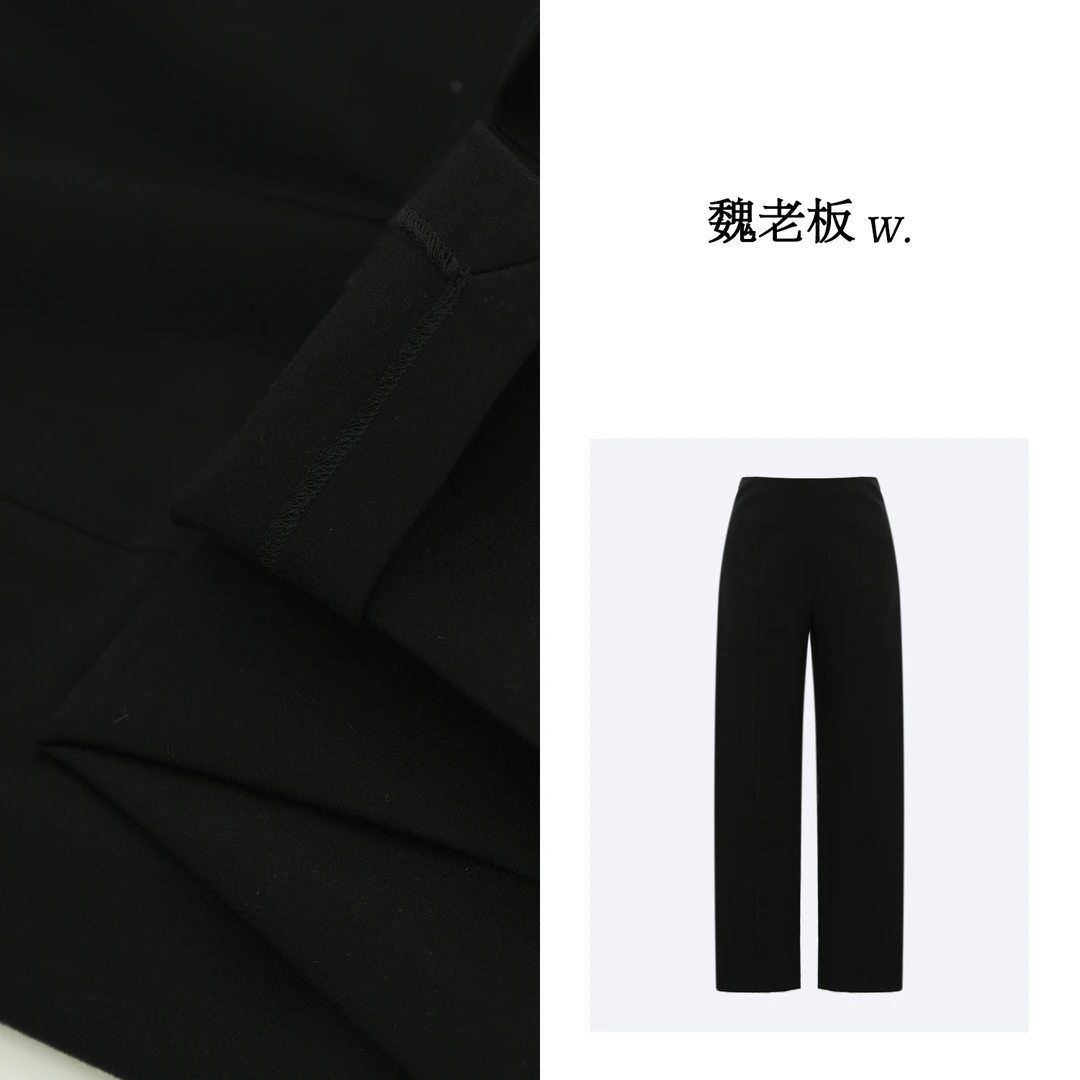 W.Diva【安然升级版】春季百搭小直筒型瘦腿鱼骨裤九分裤3K130X182