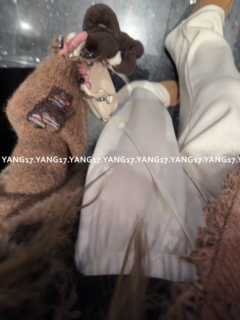 杨十七 加绒!巨显瘦！无缝加绒裤慵懒松弛感休闲裤松紧腰纯色毛巾