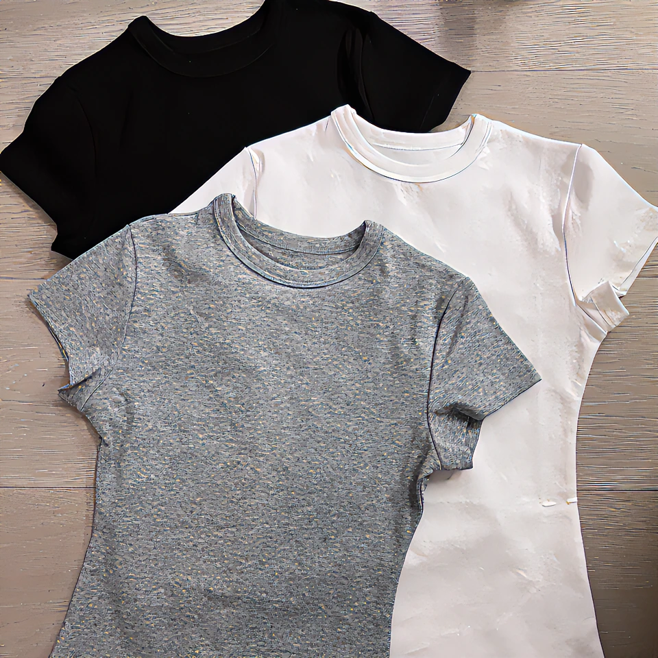 杨十七 小胸友好组，3色正肩t 这么好穿不要命啦！圆领上衣短袖