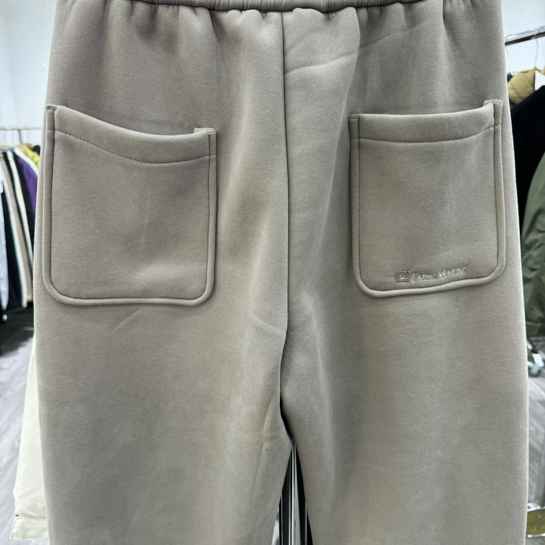 6660#加绒加厚男士休闲运动百搭束脚直筒宽松卫裤