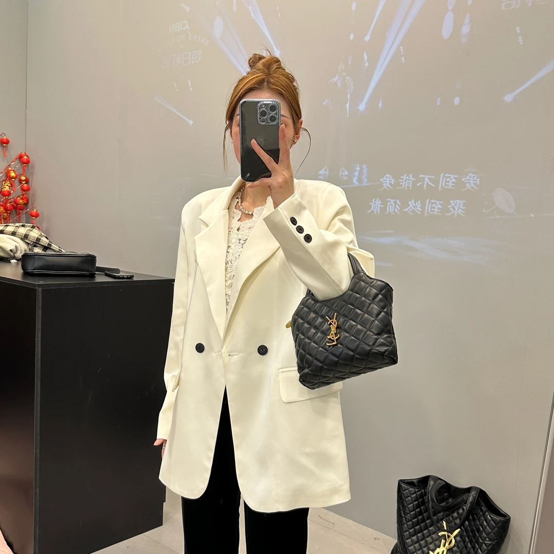 韩版东大门气质时尚设计师百搭春装新款亮面西装