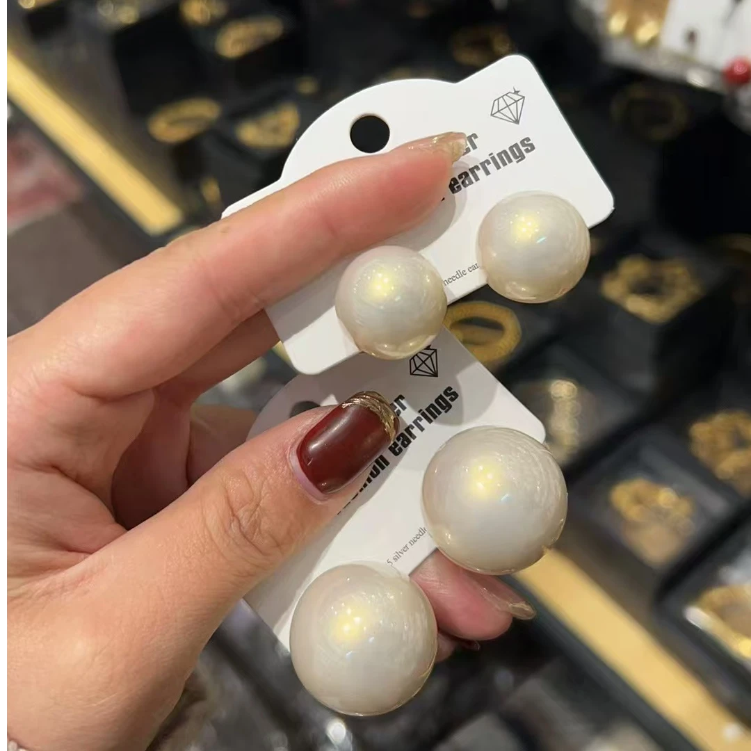 非金属仿珍珠耳饰 通勤百搭珍珠耳钉高级感爆款气质时尚款