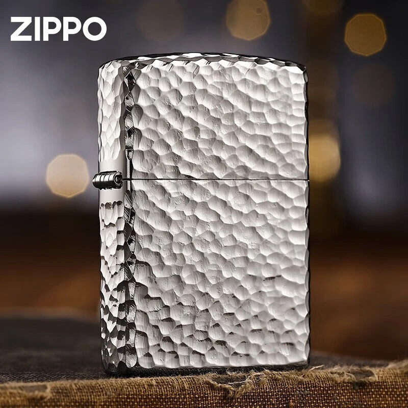 ZIPPO/之宝【火雀优选】镀银陨石坑经典男士防风火机送男士银色
