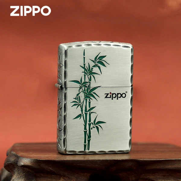 ZIPPO/之宝打火机官方正版侧咬边深雕拉丝节节高升送男友生日礼物