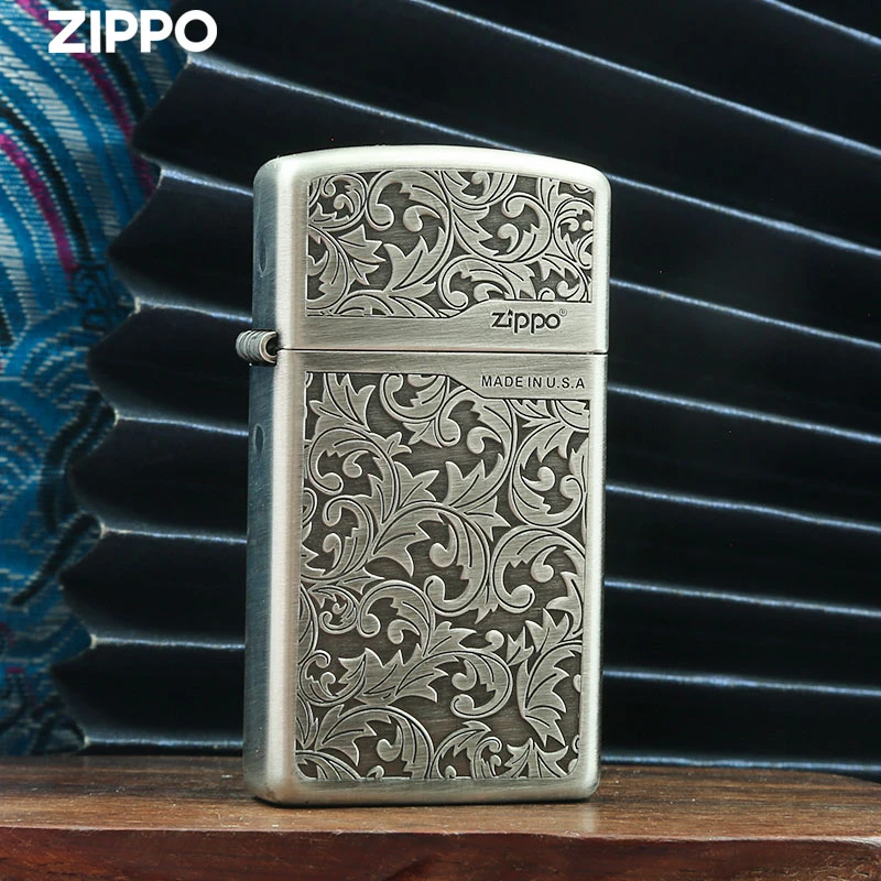 ZIPPO/之宝打火机古银唐草花原装正版防风煤油礼物送男友TC9901DK