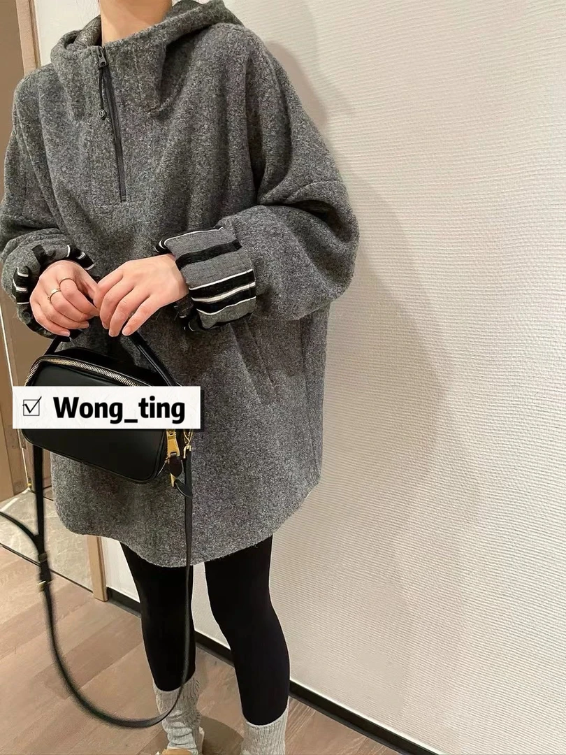 【W_ting】秋冬款小众设计师韩系连帽大版卫衣11271