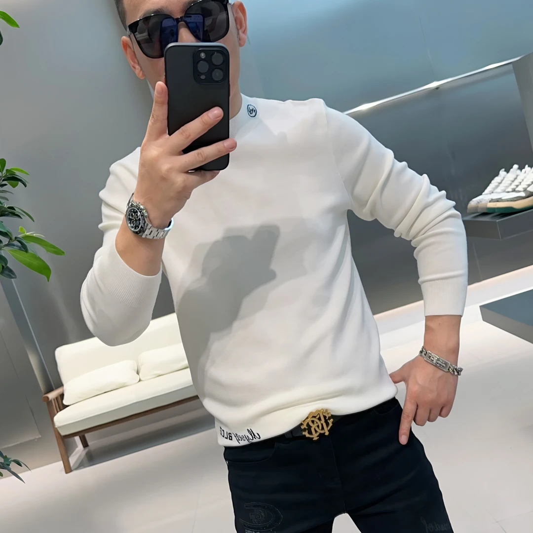 【VG轻奢】秋冬新款高端立体提花休闲羊毛衫15669