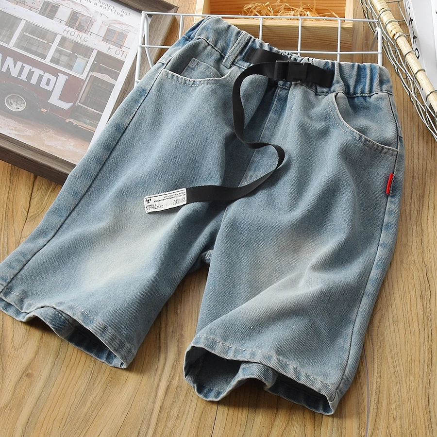 儿童夏装牛仔五分裤休闲短裤2024夏季新款中大童牛仔裤JDK-5928