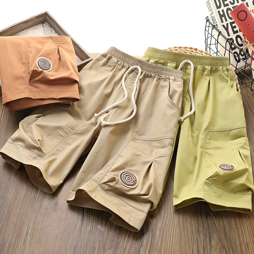 儿童薄款大口袋短裤2024夏季新款男童休闲五分裤潮9553