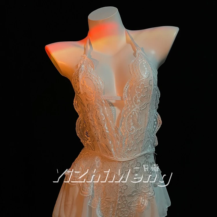 一只懵【想见你】系脖镂空露背连体裙裤睡裙气质吊带性感夏秋