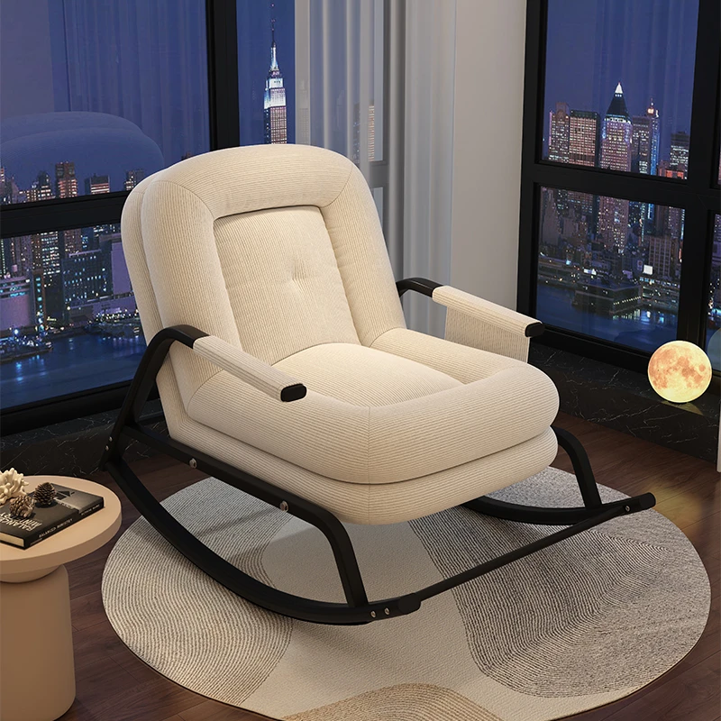 【屿】狗窝摇椅单人摇摇椅可折叠松弛感沙发椅现代网红懒人沙发躺椅