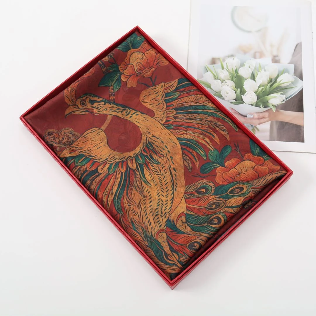 【朝阳鸣凤】香韵纱 花萝 提花 镂空180*70长巾