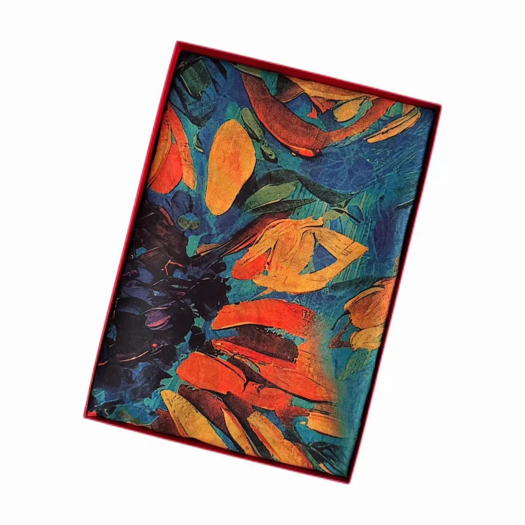 梵高油画向日葵 香韵纱  135*135方巾