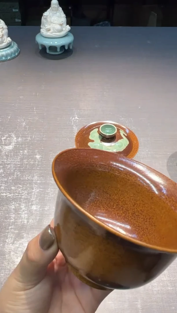 【闪购商品】龙泉 叶芳 云扰 盖碗