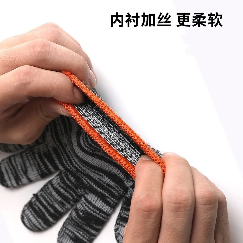 男士劳保手套【10双黑色】防滑耐磨 工地工作 钓鱼手套