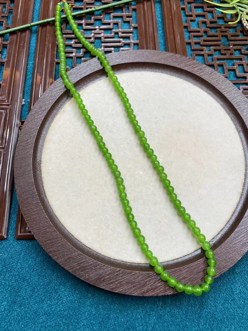 掌柜精选     碧玉苹果绿小米珠项链多样性发一12