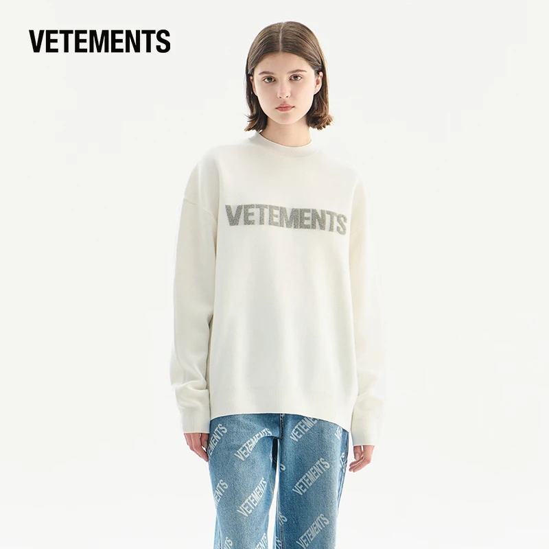 【秋冬新款】VETEMENTS情侣休闲潮流毛衣男女圆领针织衫64170001