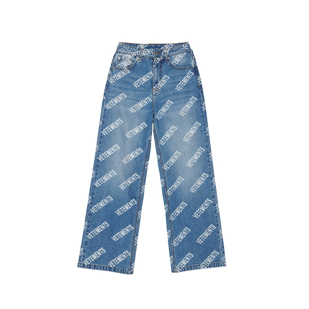 VETEMENTS【奥莱清仓】明星同款街头休闲裤印花水洗长裤63166001