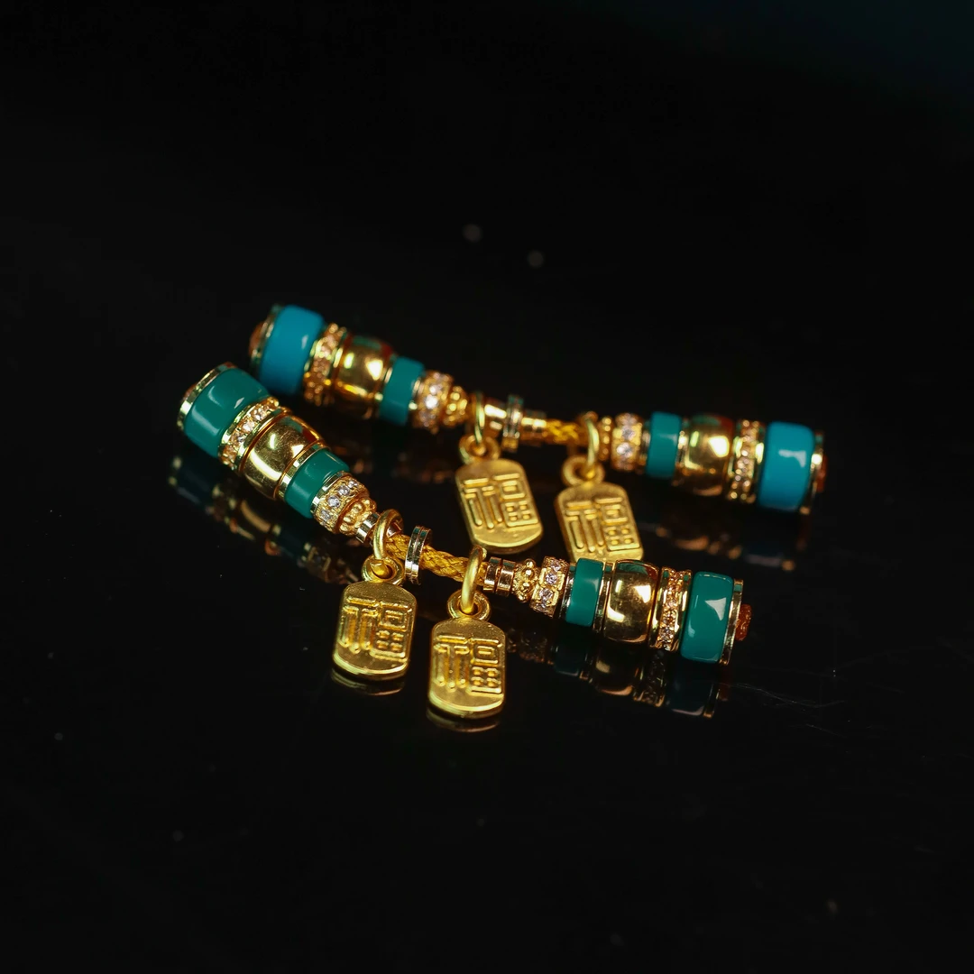 【囍设计出品】精工弟子珠万向轴108手持三通配饰琉璃饰品手工百搭