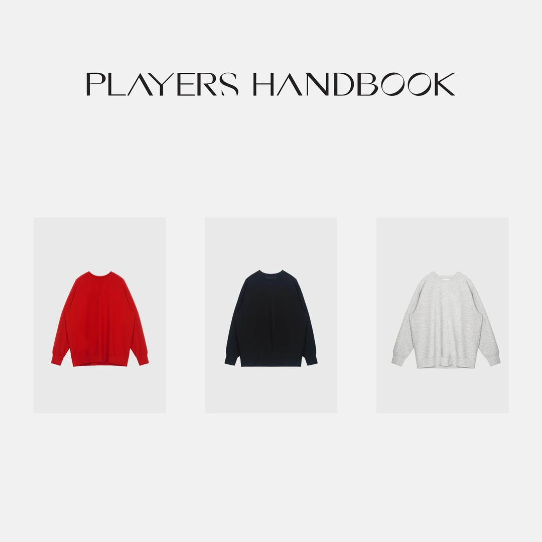 players handbook 刚需好穿搭oversized进口长绒棉长款卫衣PH2095