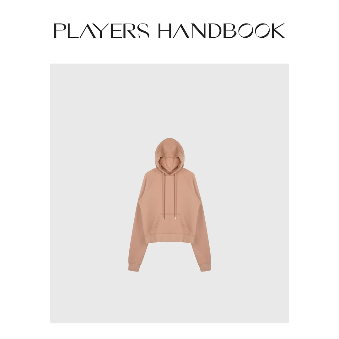 Players Handbook《油画少女》定染橡皮粉色抓绒连帽卫衣PH1592
