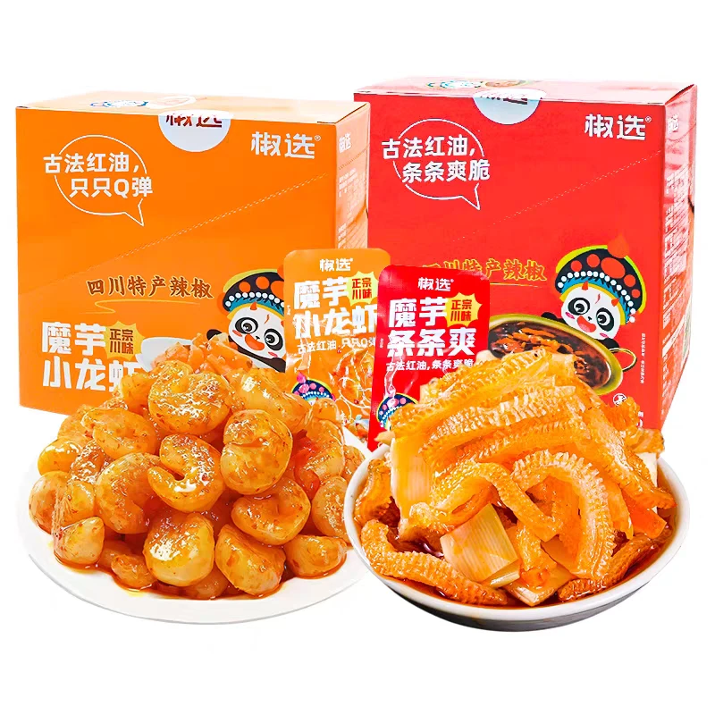 魔芋条条爽魔芋小龙虾正宗川味好吃追剧零食16g*20袋