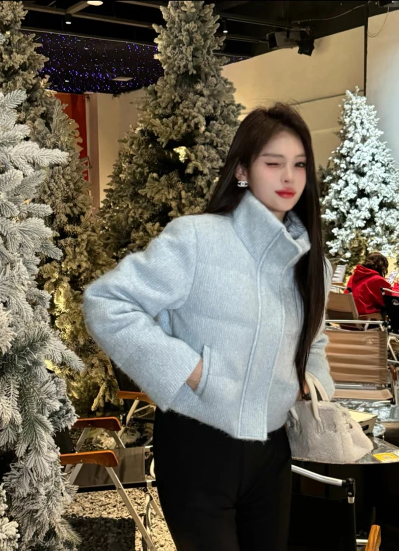 【十一家】【云朵服】羽绒服女冬加厚面包服短款保暖外套W6347