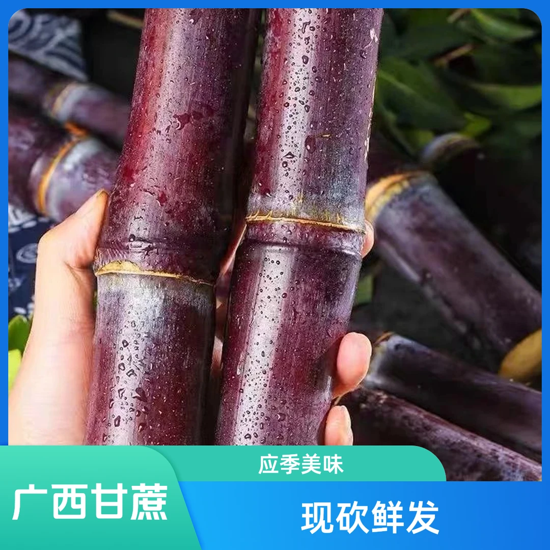 精选广西黑皮甘蔗【带箱9斤】产地直发应季水果现砍现发包邮