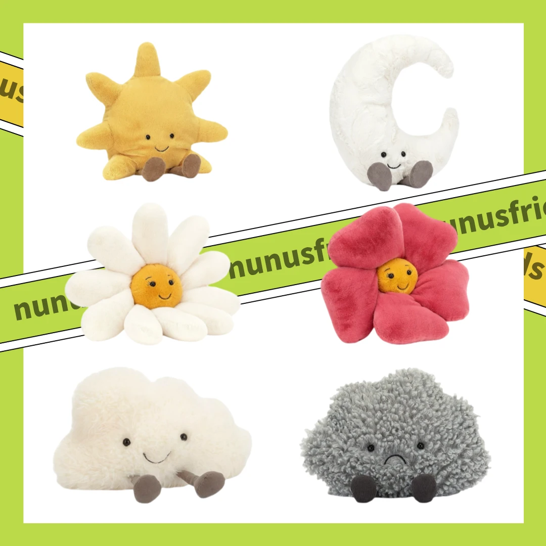 英国代购正品趣味月亮太阳乌云抱枕玩偶