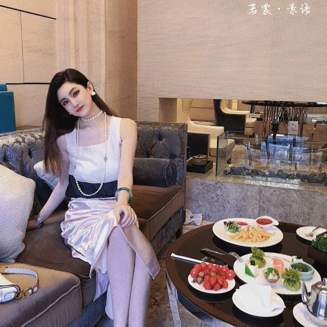 ROSAN【风烟霜月】东方美学仙气重工法国进口重工蕾丝刺绣半身裙