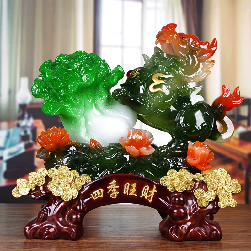 貔貅大号摆件玉白菜店铺开业礼品送礼客厅办公室收银台金蟾装饰品
