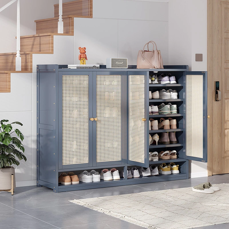鞋柜多层家用门口网红款玄关简易大容量出租房带门防尘收纳柜鞋架